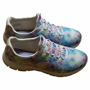 Skechers Women's Colorful Tie-Dye Sneakers looking groovy